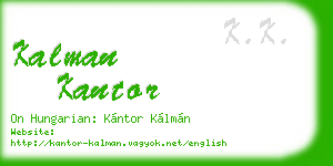 kalman kantor business card